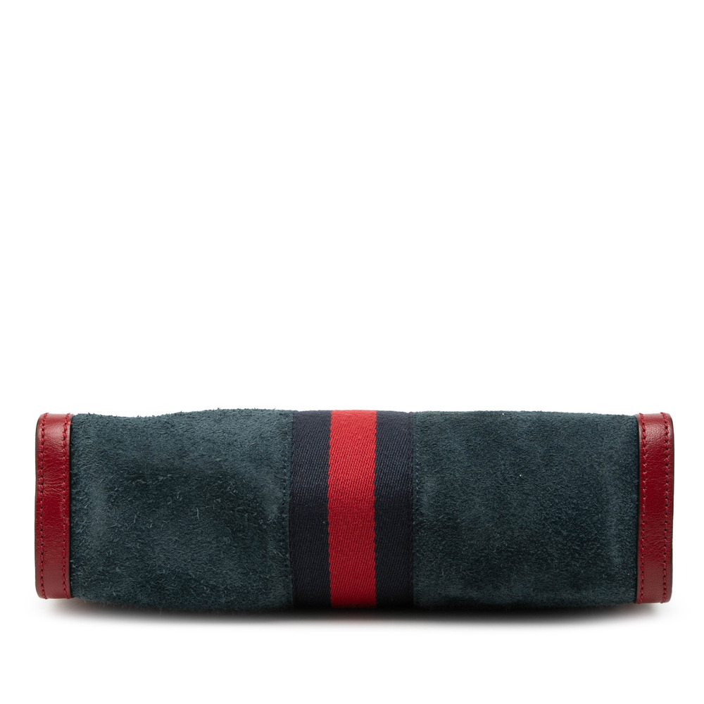 Pre-Loved Gucci Small Suede Web Ophidia Chain Crossbody - Picture 3 of 7